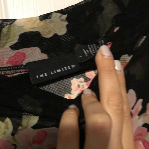 The Limited black floral top - Picture 3 of 4
